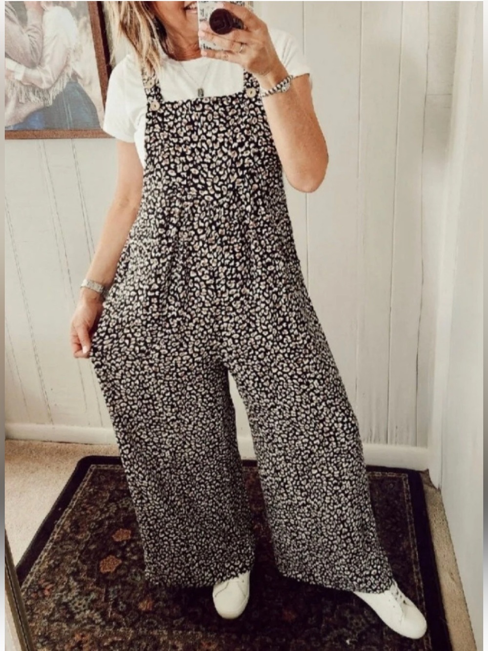 Kori America Leopard Overall Jumpsuit. Women’s Sz-M